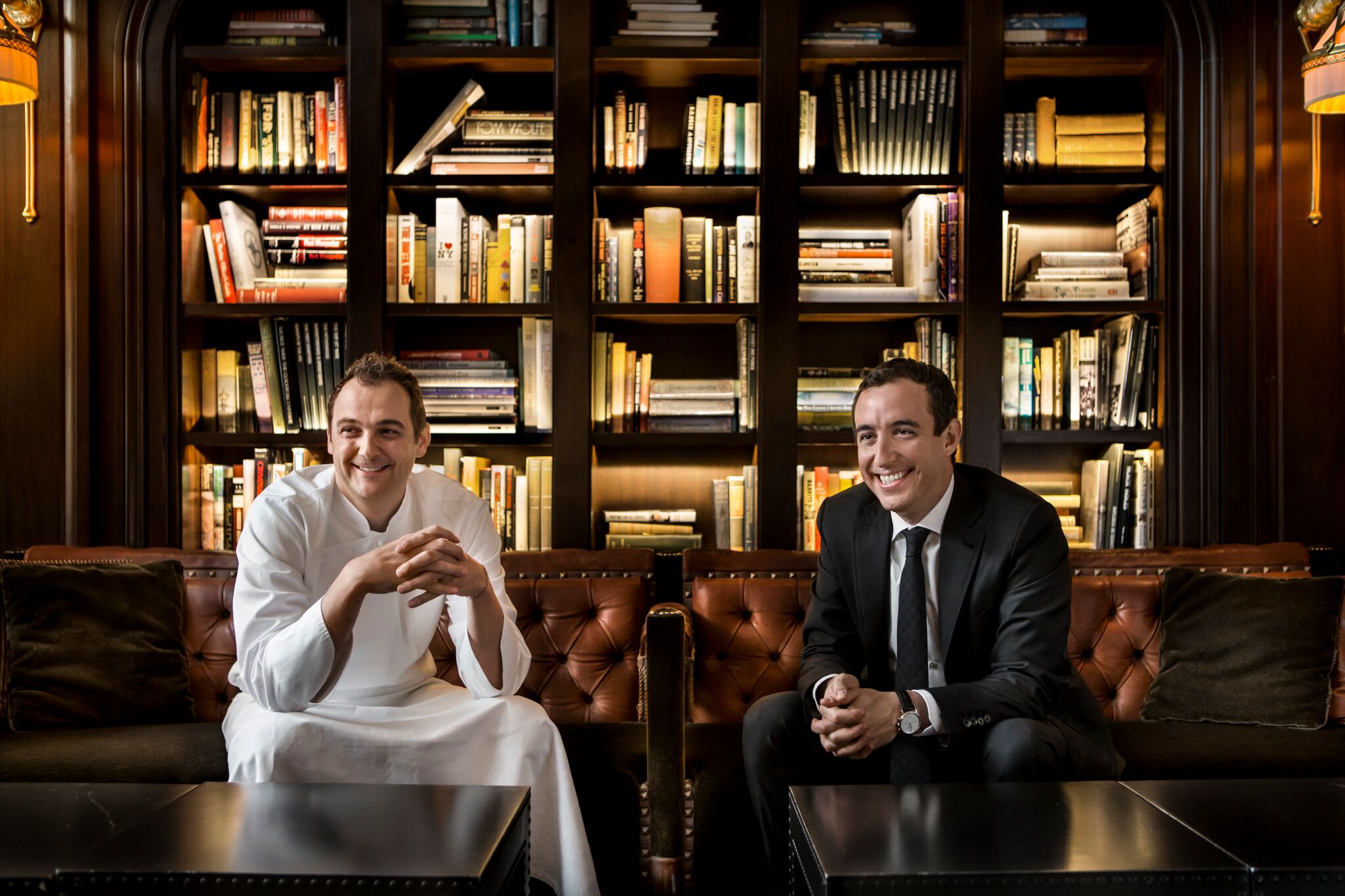Chef Daniel Humm and Will Guidara in the Library at The NoMad Francesco Tonelli preview